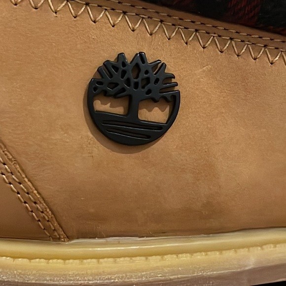 Timberland 6” Waterproof Puffer Boots Buffalo Plaid Wheat new Men’s Size 13 - Picture 8 of 14